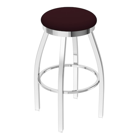 Holland Bar Stool Co 30" Swivel Bar Stool, Chrome Finish, Canter Bordeaux Seat 80230CH005